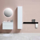 Porta Toalha de Parede Metal Preto 60cm Trend Dicompel