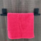 Porta Toalha De Rosto Barra Quadrada 30cm Toalheiro Preto Fos