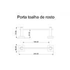 Porta Toalha De Rosto Dourado Inox Ouro Square Ducon