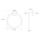 Porta Toalha De Rosto E Mãos Oliveira Em Argola E Aço Inox