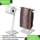 Porta Toalha De Rosto E Papel Higiênico Single Branco U.bali