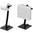 Porta Toalha De Rosto E Papel Higiênico Single Preto U.bali