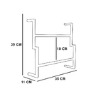 Porta Toalha De Rosto Industrial Metálico 35 Cm J01- D'rossi