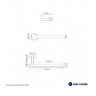 Porta Toalha De Rosto Inox (tarsila Grafite Fosco)