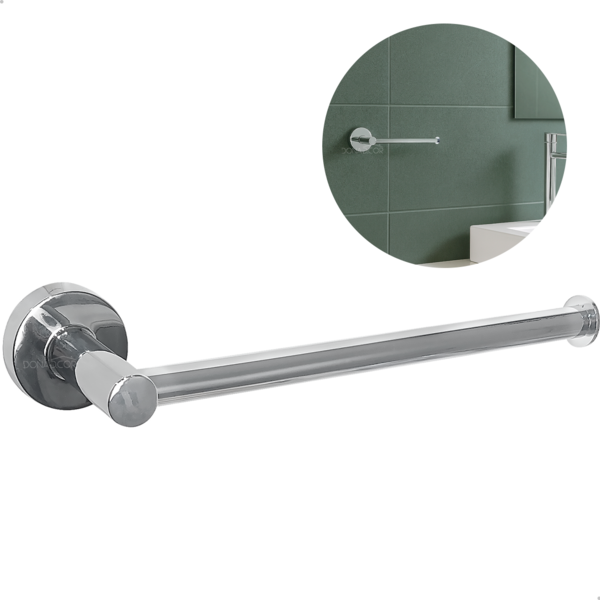 Porta Toalha De Rosto Mãos Cromado Metal Inox Suporte De Pare