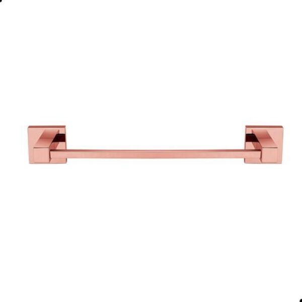 Porta Toalha De Rosto Para Banheiro Luxo 30cm Rosé Gold