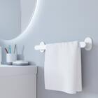 Porta Toalha de Rosto Parede Plástico Branco 42cm Easy Sensea