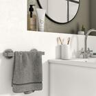 Porta Toalha de Rosto Parede Aço Prata 25,6cm Essential Sensea