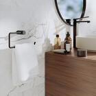 Porta Toalha de Rosto Parede Metal Preto 22,3cm Neo Sensea