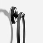 Porta Toalha De Rosto Retrô Goya Bela Metais Preto Fosco