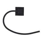 Porta Toalha de Rosto Simples de Metal Preto Fosco 23cm Square Stoc