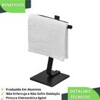 Porta Toalha De Rosto Toalheiro De Bancada Preto U.bali