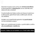 Porta Toalha De Vidro Vildrex De Rosto Com Suporte Incolor Pt