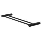 Porta Toalha Duplo 30cm Orion Metal Preto Fosco Grego