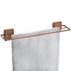Porta Toalha Duplo 45cm Fixação Adesivo Future Cobre Acetinado