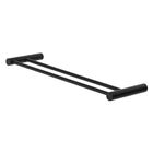 Porta Toalha Duplo 50cm Orion Metal Preto Fosco Grego