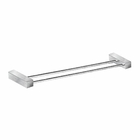 Porta Toalha Duplo 60cm Aço Inox Escovado Alto Padrão 348vip