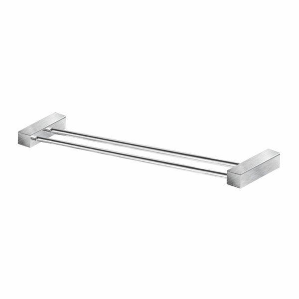 Porta Toalha Duplo 60cm Aço Inox Escovado Alto Padrão 348vip
