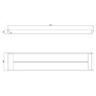 Porta Toalha Duplo 60cm Deca Versa Bl Matte 2042.bl31.060.mt