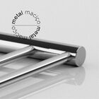 Porta Toalha Duplo 60cm Orion Prata Alto Brilho Grego Metal