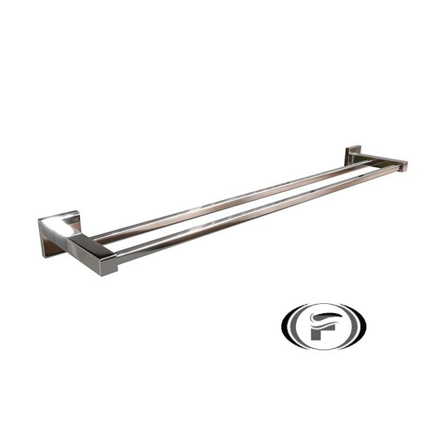 Porta Toalha Duplo Anas Piazza 600mm Cromado Italy Line Unico