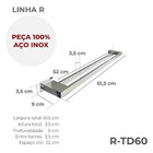 Porta Toalha Duplo De Banheiro [60cm] Aço Inox 304 [r-td60]