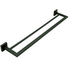 Porta Toalha Duplo Eterna Black 60cm Toalheiro Inox Preto Il1