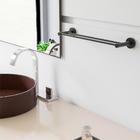 Porta Toalha Duplo Linha Athenas Preto Metal 1031at.ptfc.045