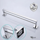 Porta Toalha Duplo Luxo Inox 60cm Cromado