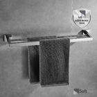 Porta Toalha Duplo Luxo Inox 60cm Cromado