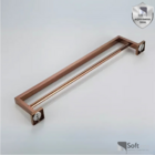 Porta Toalha Duplo Luxo Inox 60cm Rosé