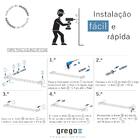 Porta Toalha Duplo Para Banheiro Em Metal De Luxo 65cm