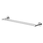 Porta Toalha Duplo Para Banheiro Em Metal De Luxo 65cm