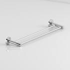 Porta Toalha Duplo Para Banheiro Em Metal De Luxo 65cm