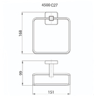 Porta Toalha Em Argola Cromado Liz 4500 C27 Fani