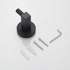 Porta Toalha Em Cabide Para Banheiro Aço Inox Preto Fosco