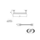 Porta Toalha Eterna Gold 300mm Italy Line