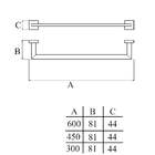 Porta Toalha Eterna Gold 300mm Italy Line