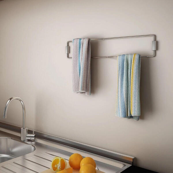Porta Toalha Fixo Duplo Cromado Lilies Móveis