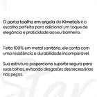 Porta Toalha Kimetais Argola 2020 Star Cromado