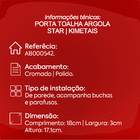 Porta Toalha Kimetais Argola 2020 Star Cromado