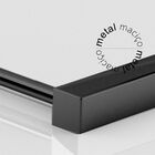 Porta Toalha Lavabo 40cm Troia Metal Preto Fosco Grego