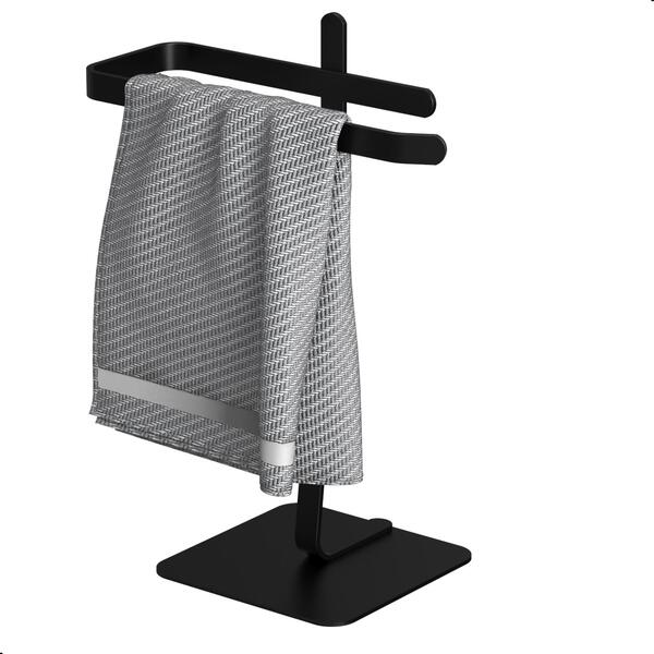 Porta Toalha Lavabo De Bancada Suporte Para Toalha Oslo Preto