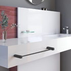 Porta Toalha Lavabo De Parede Para Banheiro Metal Preto Fosco