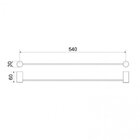 Porta Toalha Linear Atria 555