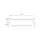 Porta Toalha Linear Curto Atria Matt Meber Preto