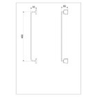 Porta Toalha Linear Médio Origami Meber Metais Preto