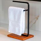 Porta Toalha Lovell Bancada Lavabo Base Madeira Dhom