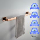 Porta Toalha Luxo 30 Cm Inox Rose Gold