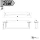 Porta Toalha Luxo 30 Cm Inox Rose Gold